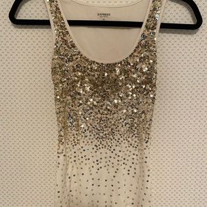 Sequined tank top